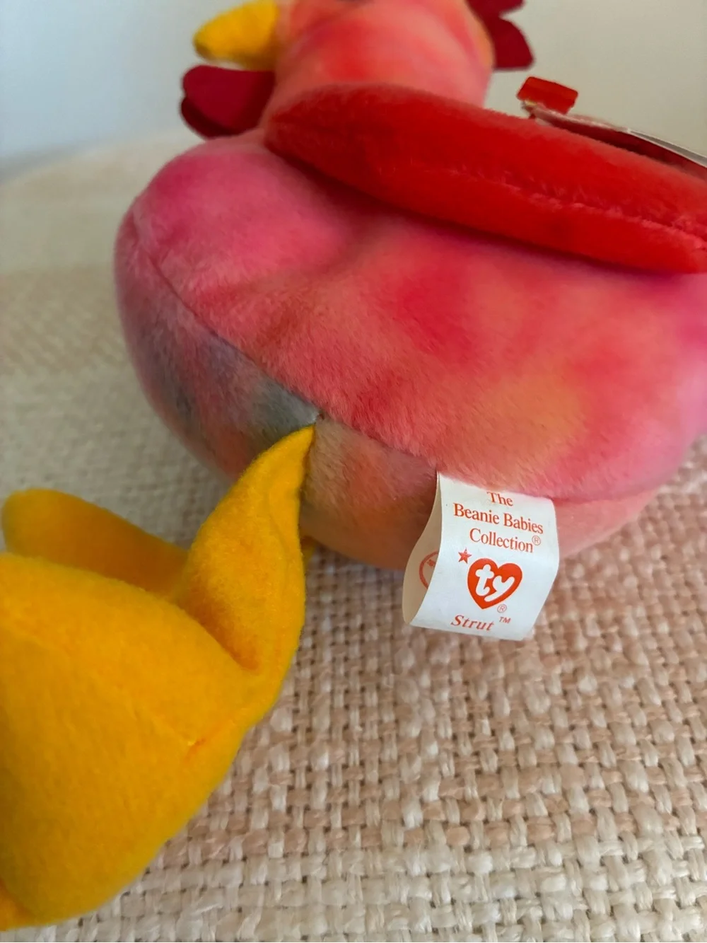 Ty Beanie Babies - “Strut” the Rooster - 90s vintage collectible with tags